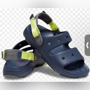 CROCS Blue and Green Sporty Sandals